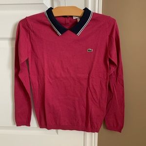 Pink/Navy Blue Lacoste Sweater